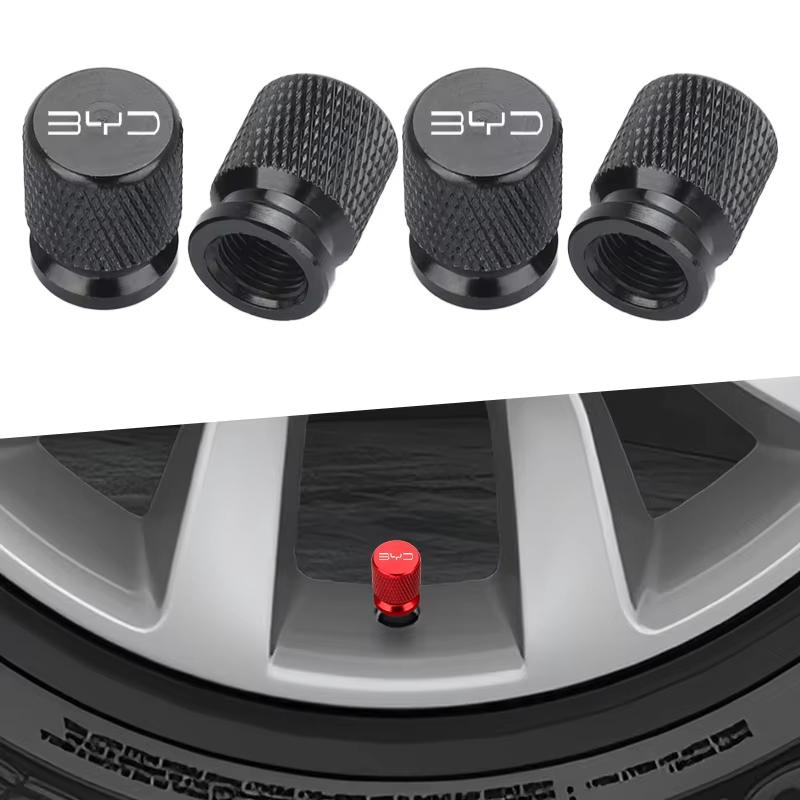 4Pcs Car Wheel Tire Valve Caps Tyre Stem Cover Airdust Waterproof for BYD