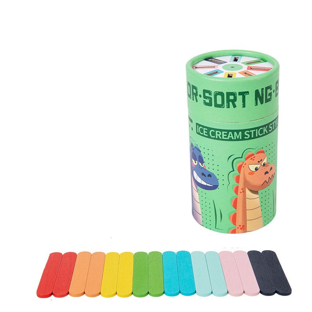 

Montessori Early Education Classification Bucket Colored Wooden Stick Toy Early Educational Toy Style3