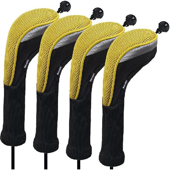 Andux 4pcs/Pack Long Neck Golf Hybrid Club Head Covers Dial No. Tag CTMT-02