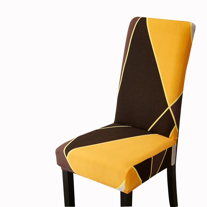 Washable Big Elastic Kitchen Chair Covers 1 Pieces Printed Chair Cover Stretch Seat Slipcovers For Dining Room Wedding