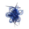 Nouvel hennin à plumes pour fête de mariage, épingle à cheveux bandeau double usage, accessoires de cheveux, chapeau haut