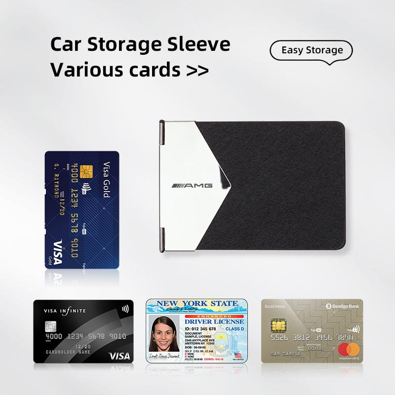 KMLC3 Car Driver License Holder Aluminum Thin ID Card Cover Tire Valve Cap For Mercedes Benz AMG GLE GLS CLA CLE GLC CLS GLA W223
