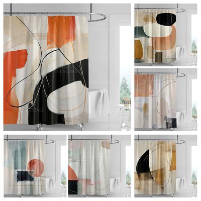 Tenda da doccia graffiti geometrici astratti stile minimalista nordico tessuto impermeabile tenda da bagno tenda da doccia 180x200