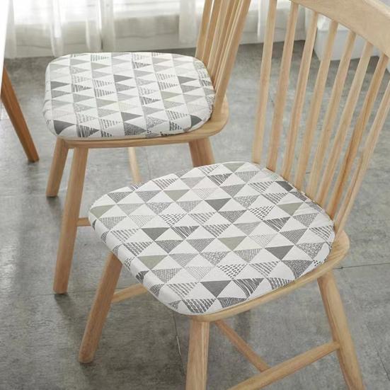 Non-Slip Breathable Dining Cushion Machine Washable Living Room Kitchen Chair Seat Mat Super Soft Hip Protective Cotton Linen Seat Cushion Household