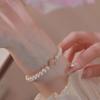 French Style Imitation Pearl Heart Bracelet Elegant Hand Jewelry Gift