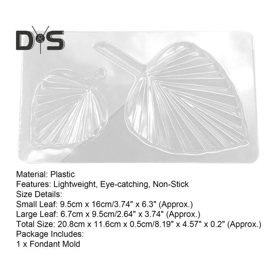 Fondant Mold Exquisite Shape Transparent Plastic Leaf Modeling Fondant Mold DIY Cake Decoration Kitchen Supplies