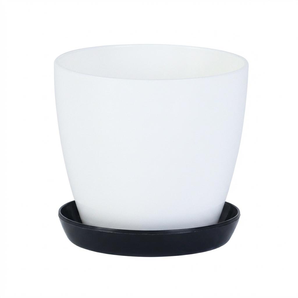 

Self Watering Plastic Succulent Pot Modern Design for Home Office Desk Decoration