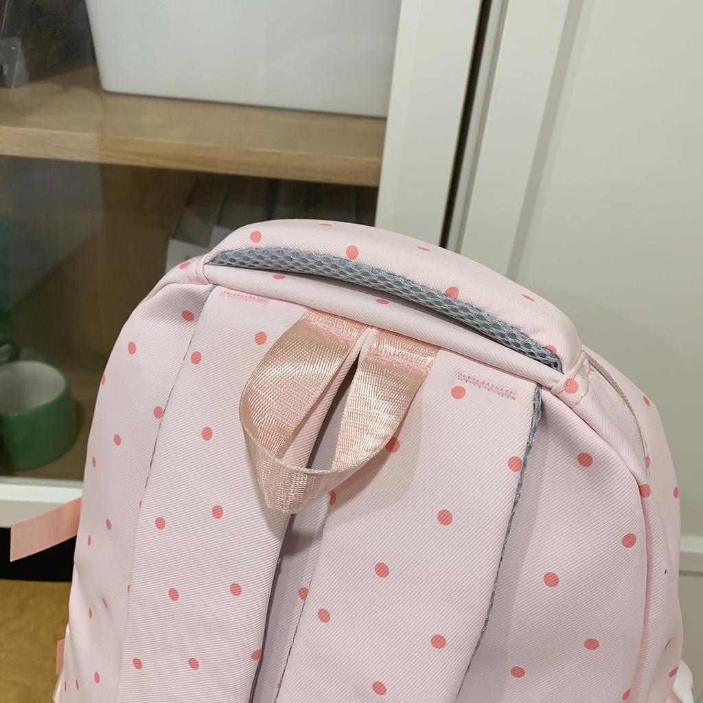 College Wave Point Backpack Junior Senior High School Lightweight Schoolbag Large Capacity Backpack