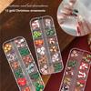 12 Grids Nail Enhancement Christmas Style Milu Deer Snowflake Nail Decoration Nail Charm Diy Manicure Tools