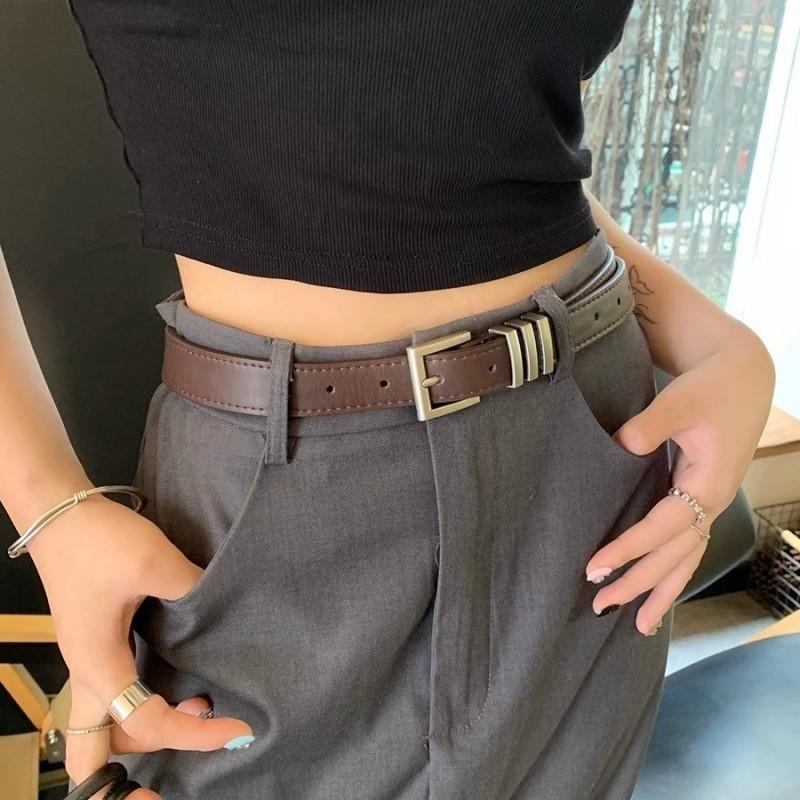 

Chic Women s Korean Style Decorative Belt For Blazers And Jeans In Brown And Black кавовий
