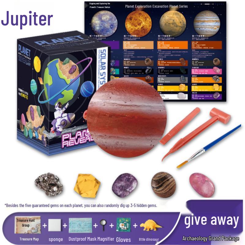 Planet Gem Archaeological Excavation Toy - Educational Treasure Hunt for Kids