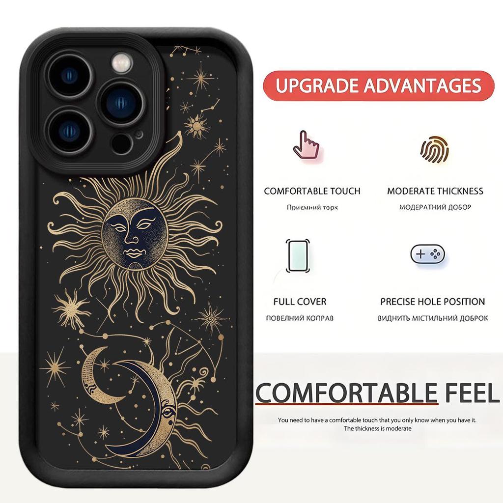 Sun Moon Staircase Black iPhone 14/15/16/17 Pro Max Case