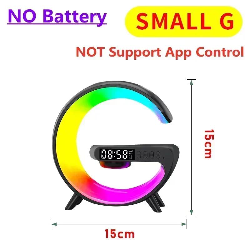 Bluetooth Speaker Holder Bedroom Ambient Lighting and Alarm Clock Creative Office Wireless Charging Stand for iPhone 17 Samsung