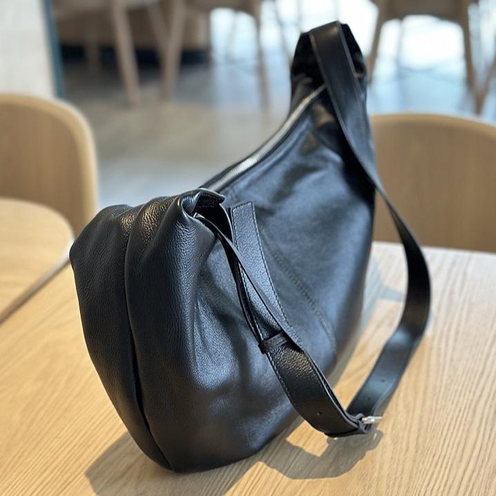 Casual Leather Women's Bags Genuine Leather Dumpling Bag Travel Shoulder Bag Large Bags Women's Tote Bags Soft Leather Messenger Tote Bags