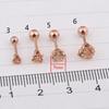 Titanium Steel Zircon Ear Studs Korean Girls Men's Diamond Earrings Fashion Ear Bone Studs