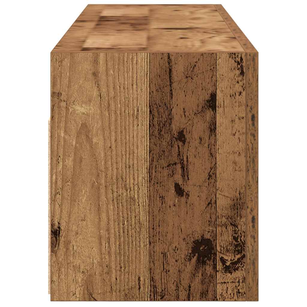 Bathroom Wall Cabinet Reclaimed Wood Look 100x25x30 cm Engineered Wood