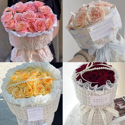 Bouquet Packaging Liner Base Fresh Flower Packaging Plastic Package Flower Bouquet Base Package Flower Artifact