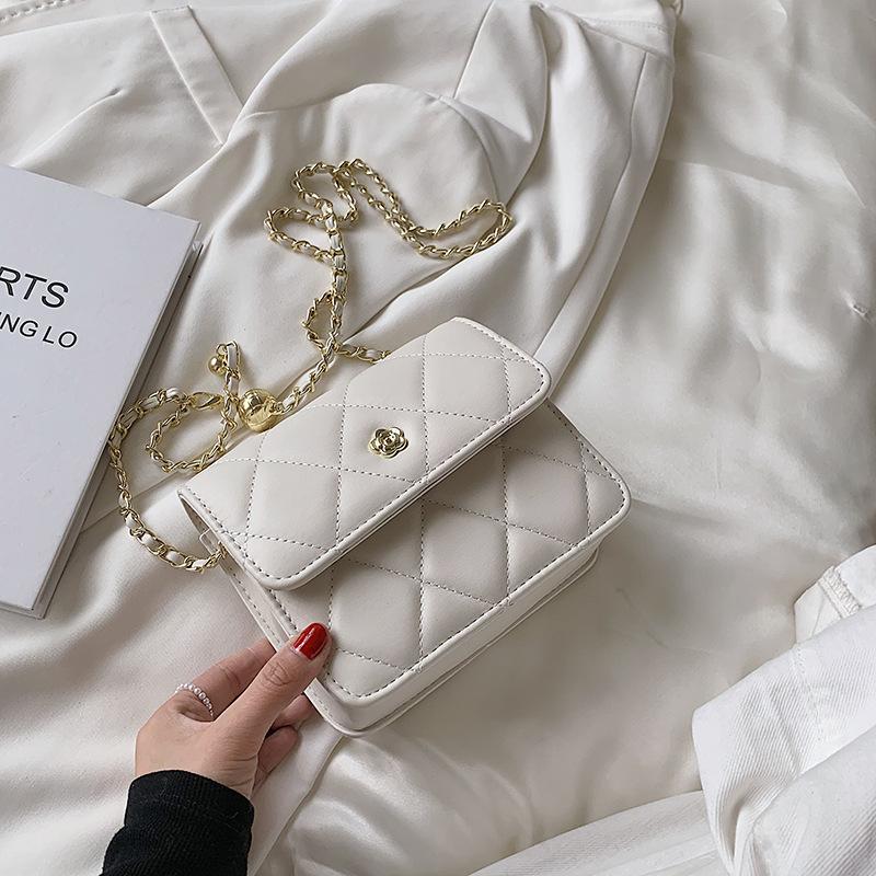 Raute Kettenhandtasche Damen neu hochwertig Textur Nische Herbst und Winter vielseitig einzelne Schulter Umhängetasche kleine quadratische Tasche