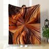 Layered Wooden Waves Radiating from a Central Point In Warm Tones. for All Seasons Blanket Lunch Break Throw Gift