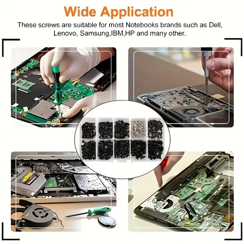 800pcs M2 Self Tapping Phillips Screws Assortment Kit 5 Sizes Alloy Steel Cross Drive Flat Head Self Drilling Wood Screws DIY