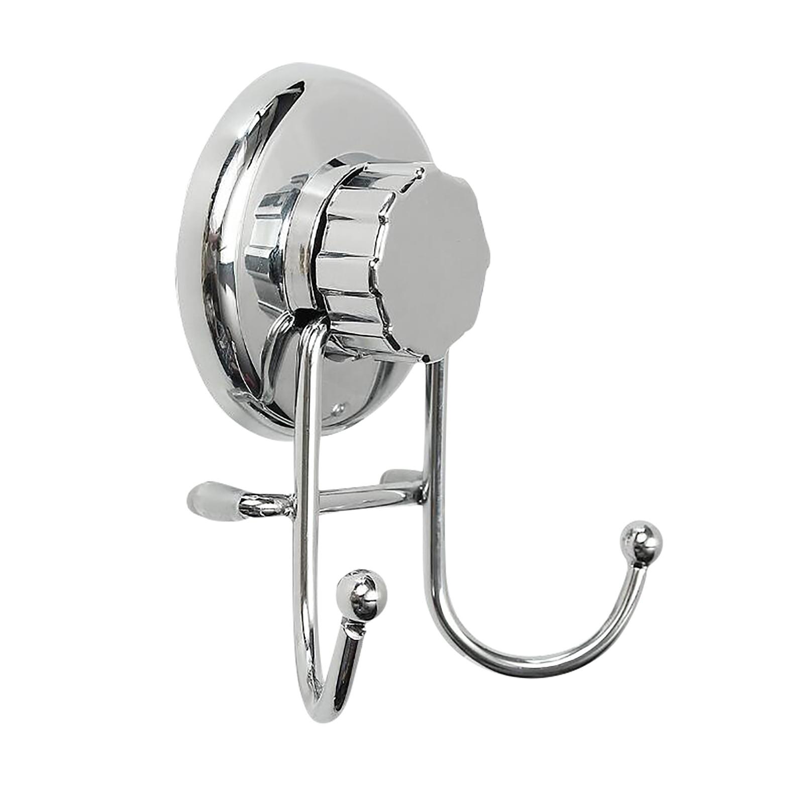 

(SU)Подвеска для ванной комнаты из нержавеющей стали, сильная вакуумная присоска, вешалка для полотенец One size