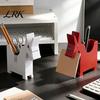 Multifunctional Desk Organizer Mule Shape Pen Holder, Multi-Functional 3-in-1 with Note Holder Business Cute Card Box And Plastic Desktop for