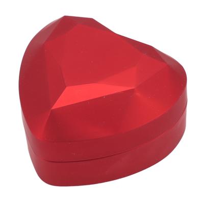 LED Light Pendant Necklace Box Large Capacity Soft Lining Heart Shaped LED Pendant Box Jewelry Gift