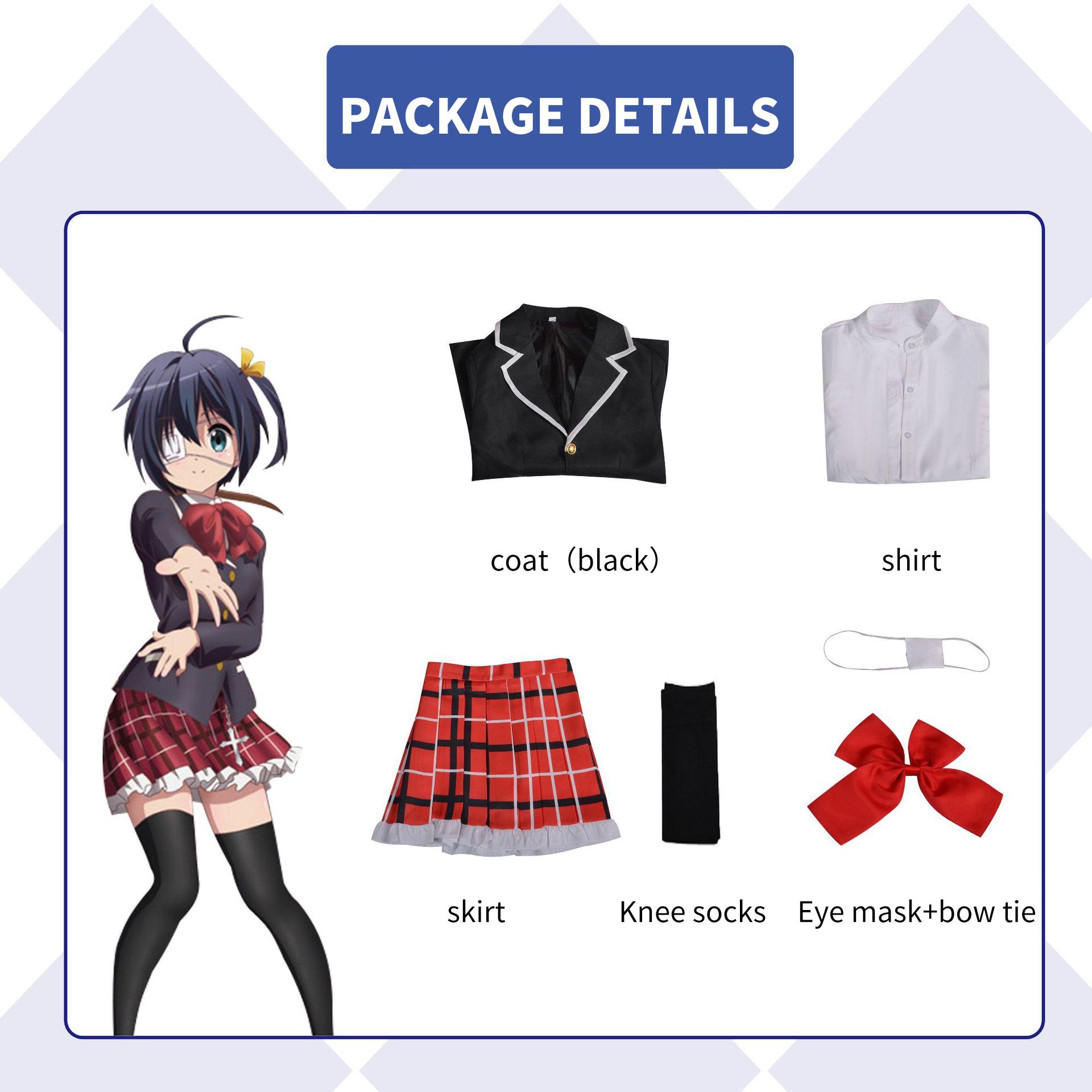 

Anime Love Chunibyo Other Delusions Takanashi Rikka Dekomori Sanae Cosplay Costume Wig Adult Woman Skirts Uniform Suit Halloween XS（old）&Traditional Cultural Wear