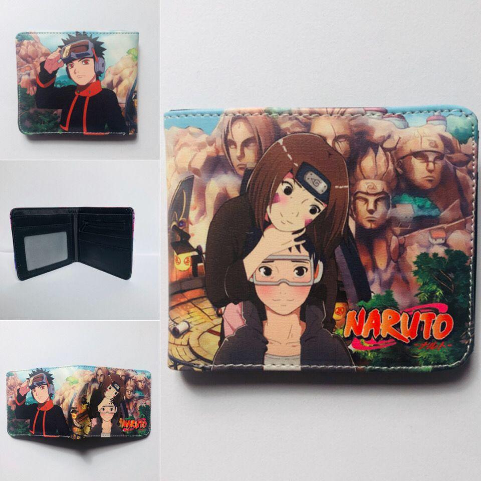 Naruto Wallet Anime Figure Uchiha Madara Kakashi Sasuke Pu Leather Short Coin Purse Multi Functional Wallet Card Holder Gift