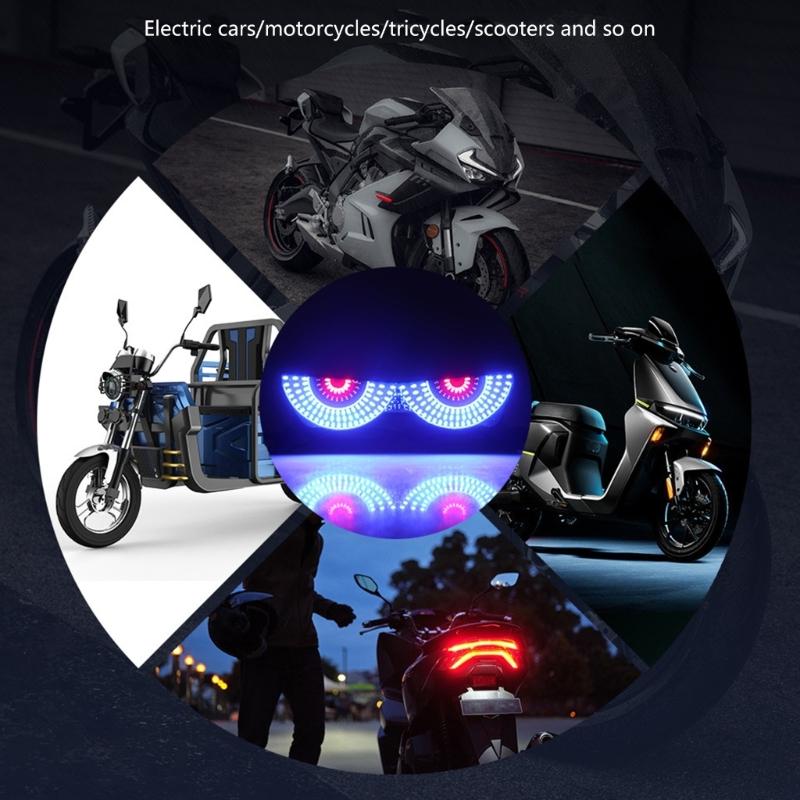 Bright LED Decorative Light for Motorcycle License Plate Universal Compatibility Water Resistant Dustproof Simple Setup DIY