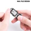Stainless Steel Mini Nail File Car Key Decor Fingernail Clipper Mini Nail Clipper Keychain  Unisex