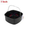 6/7/8 Inch Metal Cake Mold Round Air Fryer Pot Baking Mould With Handle Non-stick Cake Pizza Baking Tray Kitchen Bakeware Tools