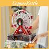 Themed Claus Santa Luminous Ferris Wheel Music Box For Christmas Decoration