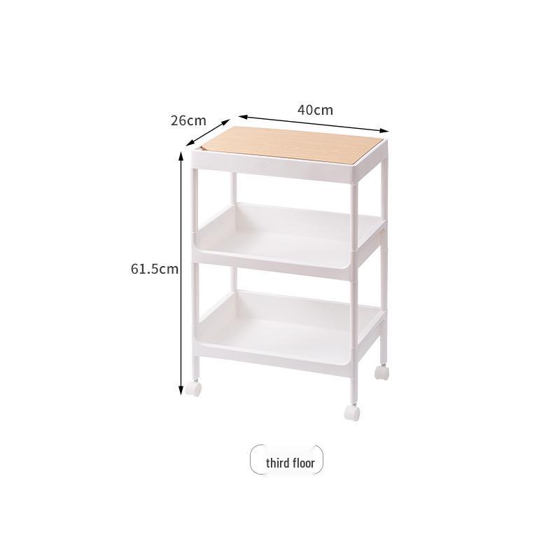 

Компактная многоярусная стойка для хранения для кухни, ванной комнаты или спальни 7080 wood cover modular storage rack