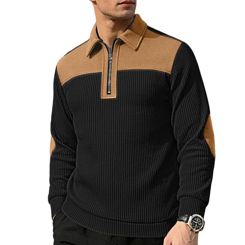 Mens Knitted Polo Shirt With Embroidery For Casual Office Winter Wear