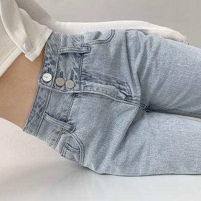 High Waist Loose Comfortable Jeans for Women Streetwear Fashionable Straight Pants Mom Jeans Washed Jeans
