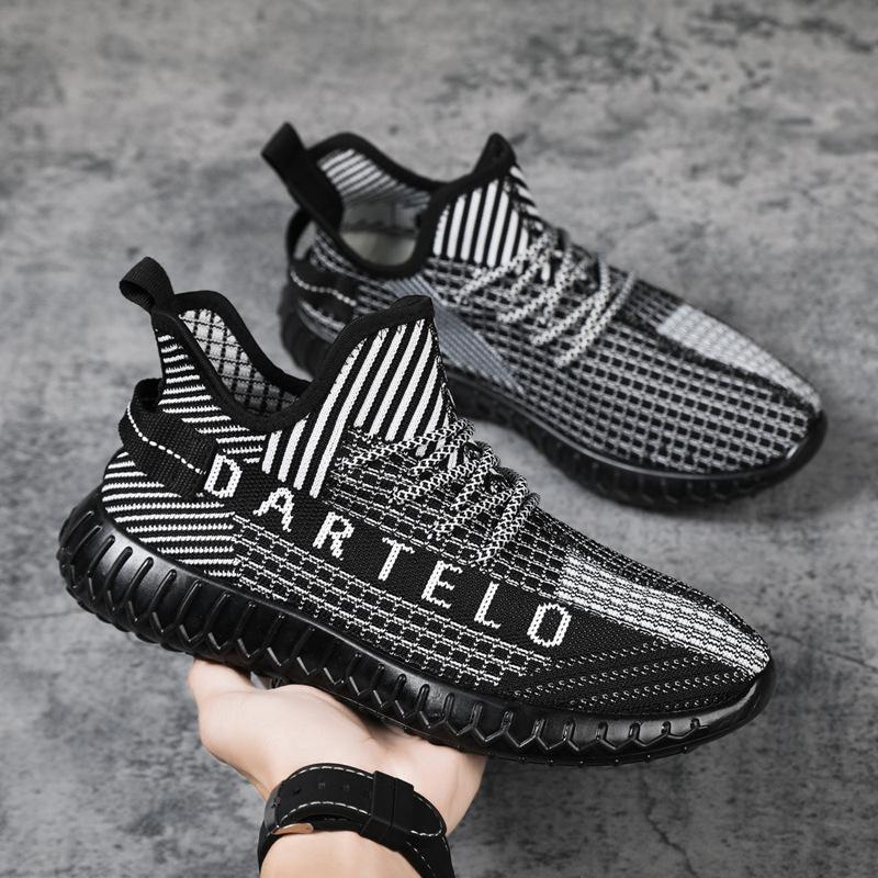 Frühlings- und Herbstschuhe für Herren neuer Trend lässige Kokosschuhe koreanische Version Mode atmungsaktive fly-gewebte Sportschuhe Herren Laufschuhe