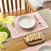 Pink Bloom Flowers Summer Placemats Set of 4, 12x18 Inch Seasonal Spring Table Mats for Party Kitchen Dining Pink Decoration