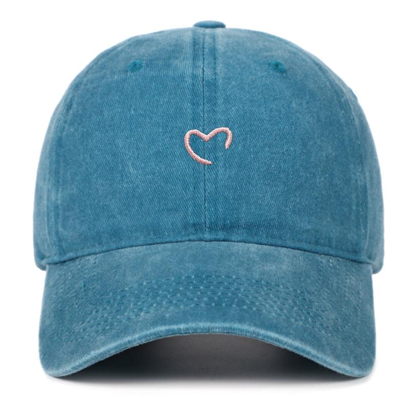 Women's Summer Heart Embroidery Sun Protection Baseball Cap