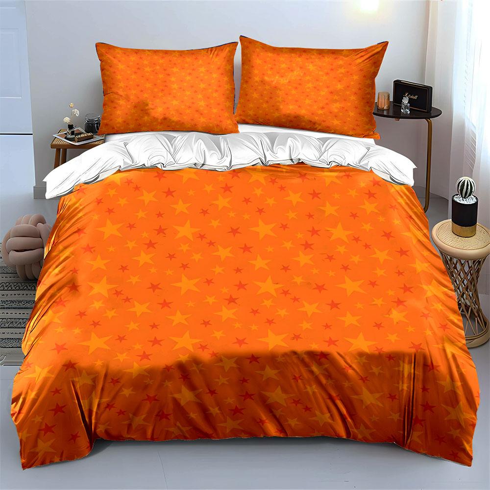 Star Pattern Decoration Set Soft Comfortable Duvet Cover Bedding Set Included 1*Duvet Cover & 2*Pillowcases, Gift