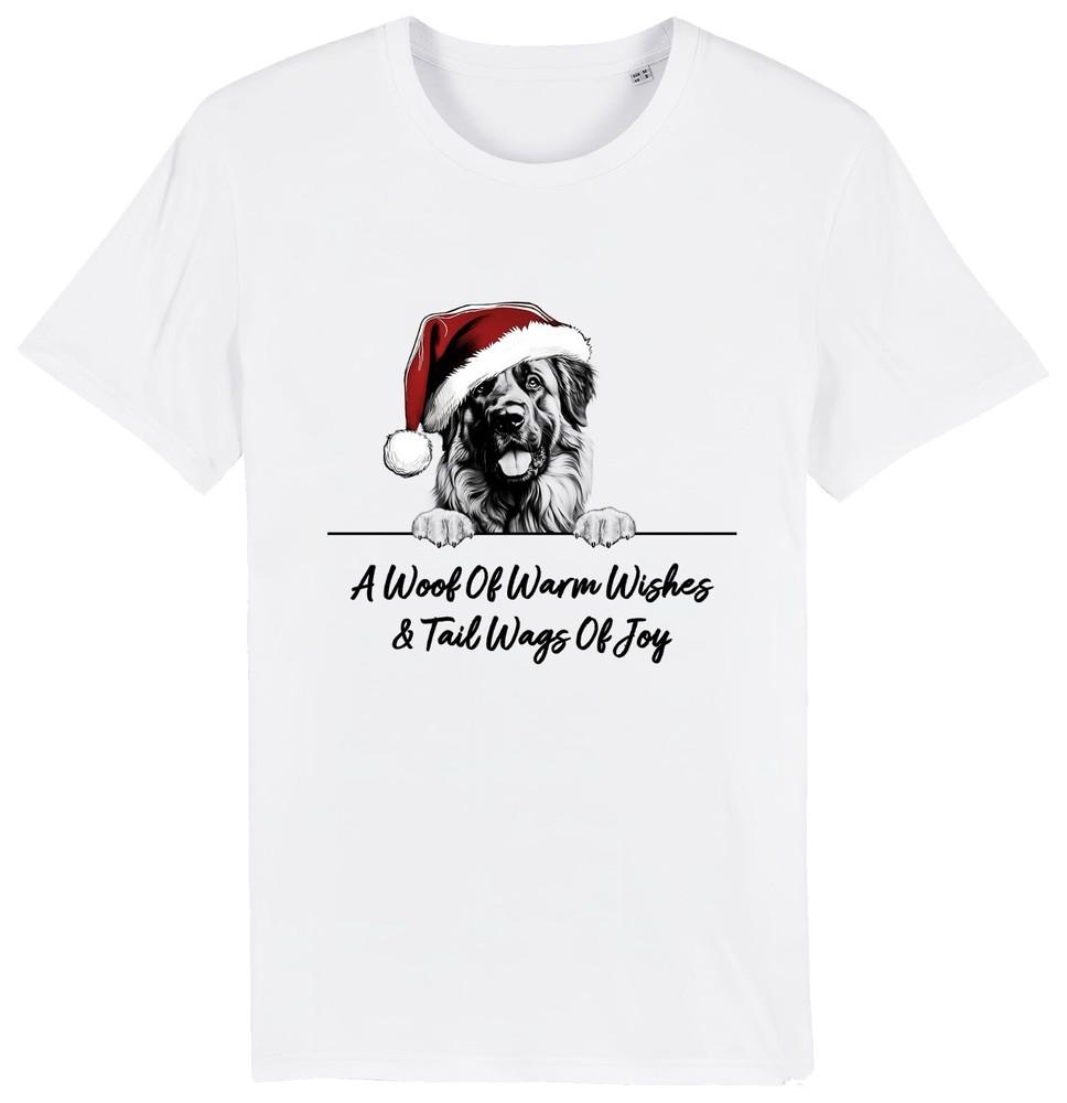 

LEONBERGER Christmas Dog T-Shirt Adults Kids Woof Wishes Tail Wags Dogs Xmas 4XL