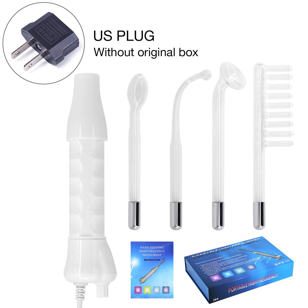 4 in 1 Hochfrequenz-Elektrodenstab, Elektrotherapie-Glasröhre, Schönheitsgeräte, Akne-Fleckenentferner, Gesichtspflege, Spa