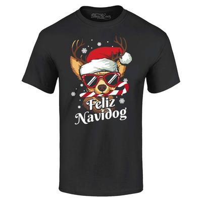 Veselý Navidog Vánoce Pes Santa Chihuahua Tričko Vánoční Trička