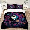 3pcs Fantasy Jack Skellington Bedding Set Includes Quilt Cover and Pillowcases, Suitable for All Seasons B028