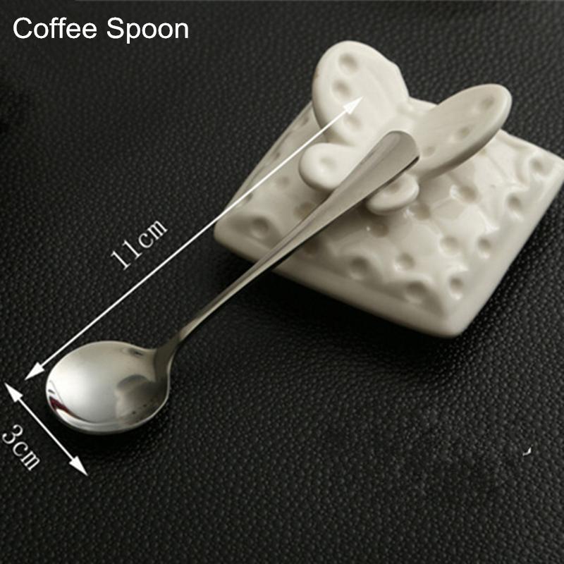 

1 шт., нержавеющая сталь, зеркальная полировка, десертная кофейная ложка для взрослых и детей, круглая ложка для дома, кухни, столовых приборов