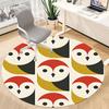 1pc Owl Pattern Office Round Area Rug, Indoor Mat Suitable For Office, Under Office Chairs Bedroom Living Room Home Decor, Room Deco 182