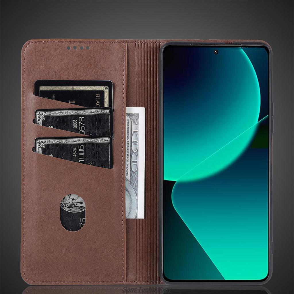Deluxe Magnetic Adsorption Leather Fitted Case for Xiaomi 13T /Xiaomi Mi 13T Pro Flip Cover Protective Case Capa Fundas Coque