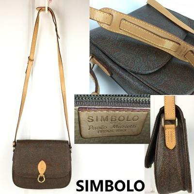 SIMBOLO by Paolo Mariotti skórzana torba na ramię brązowa Włochy(UŻYWANY)