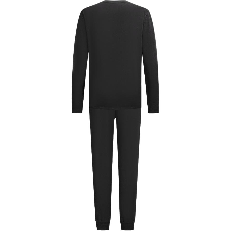 Emporio Armani FW24 Letter Print Crew Neck Long Sleeve Casual Sports Set Men sets Black 112033-4F516-00020