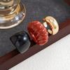 3pcs Set Retro Geometric Helical Resin Wide Face Rings for Women Fashion Glossy Metal Opening Stackable Rings Jewelry Sets Gifts